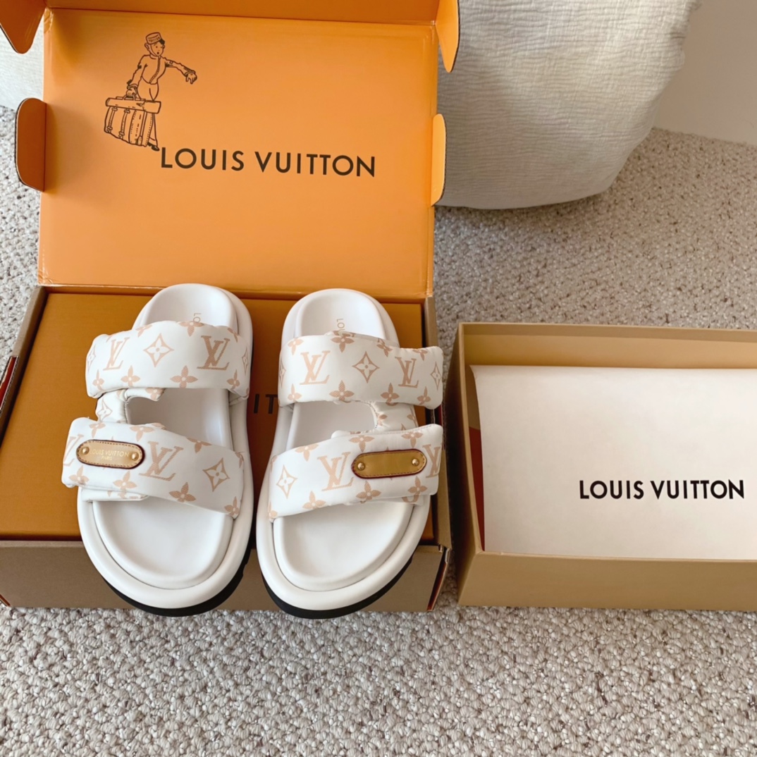 Louis Vuitton 풀 플로우 플랫 컴포트 뮬