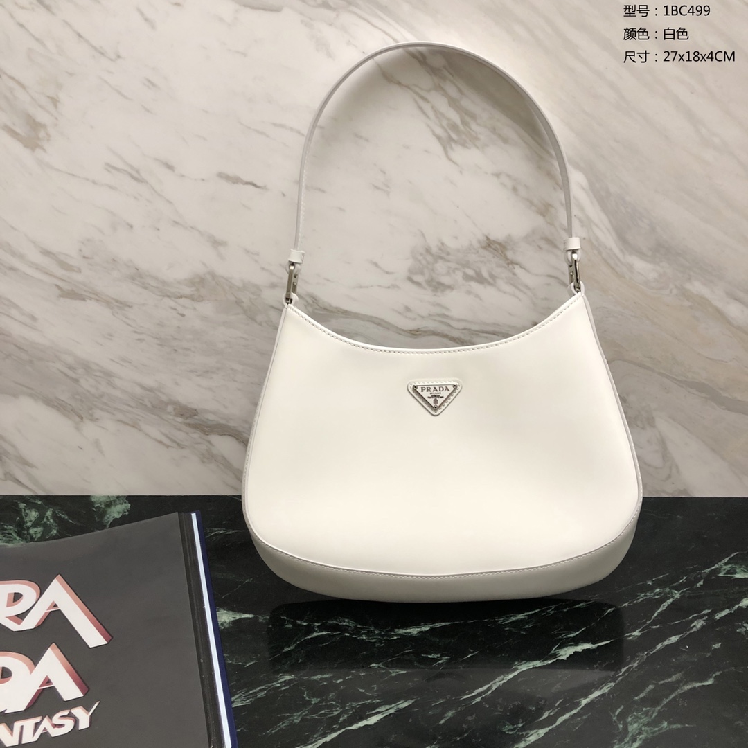 PRADA 클레오 브러쉬드 레더 숄더백