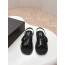 PRADA 버클 장식 브러쉬드 가죽 샌들