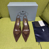 PRADA 스웨이드 슬링백 펌프스