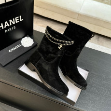 CH*NEL 스웨이드 앵클