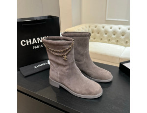 CH*NEL 스웨이드 앵클