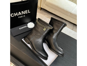 CH*NEL  가죽 앵클